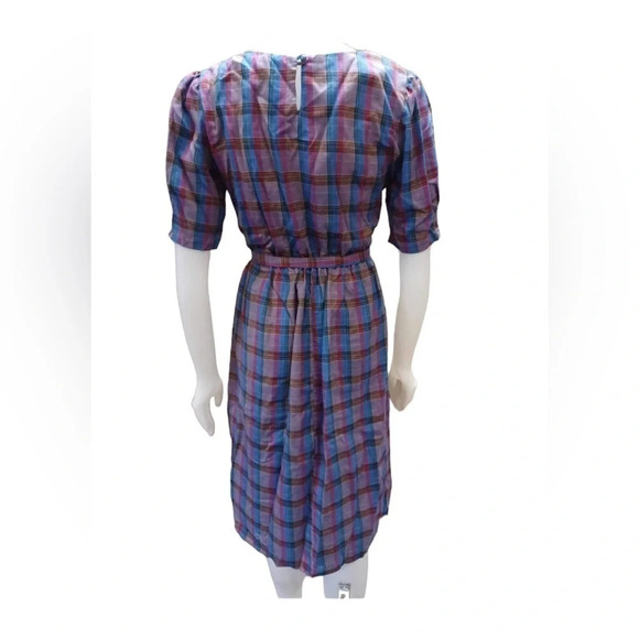 Koppy Kat Vintage Plaid Midi Dress Size 9/10 - Picture 3 of 7